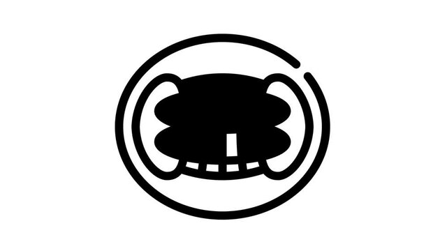 Nuclear Energy Power line icon animation. Acid Rain And Dna Decay, Mri Equipment And Nuclear Suitcase, Red Button And Control