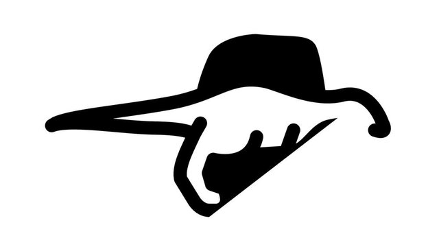 Dinosaur Wild Animal line icon animation. Spinosaurus And Arrhinoceratops, Ankylosaurus And Mosasaurus Prehistoric Dinosaur
