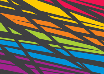 Minimalist background with colorful abstract stripe pattern