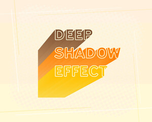 Editable deep/long shadow text effect in retro/vintage style + tutorial. Created using AI CS6.
