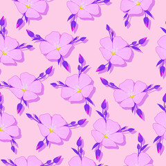 pink floral pattern. wild flowers.