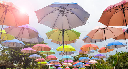 Obraz na płótnie Canvas Colorful umbrellas