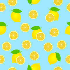 lemon slice seamless pattern