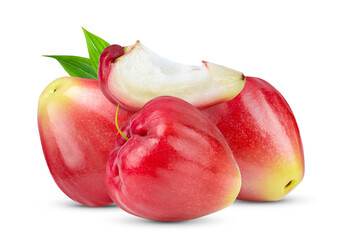 rose apple isolated on white