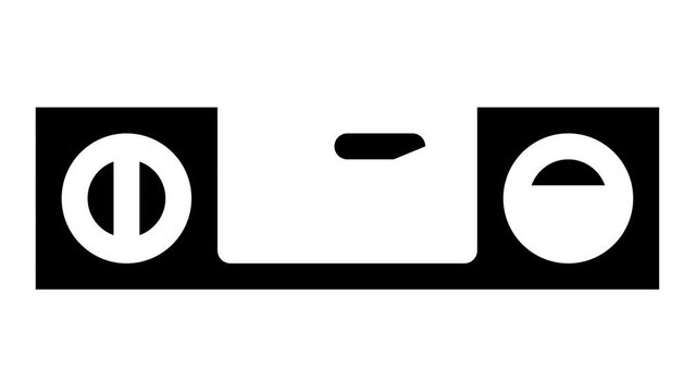 Measuring Equipment glyph icon animation. Measuring Temperature And Weight, Distance And Water Ph Gadget, Accelerometer And Planimeter