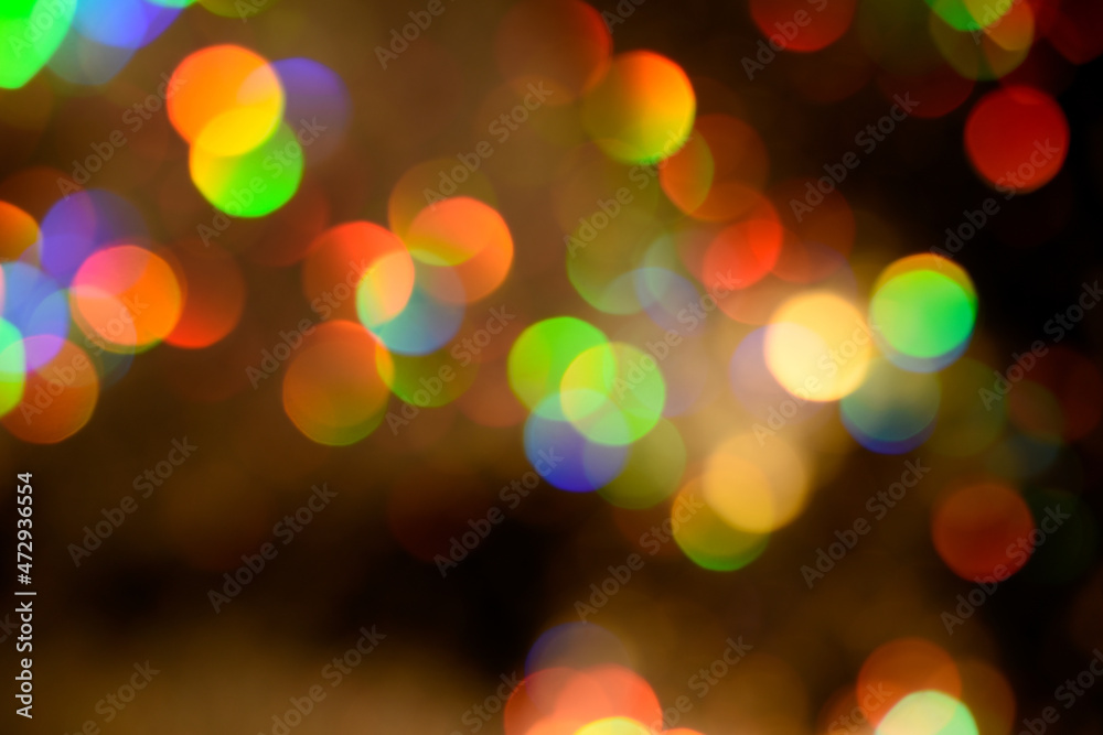 Canvas Prints multicolored glitter lights background. blurry rainbow defocused circles. abstract illuminated backd