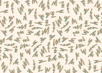 Simple background with colorful cute zigzag line pattern