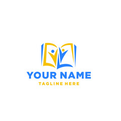 Education, book, learning logo concept