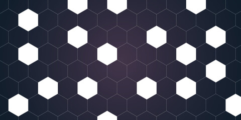 Abstract hexagonal technology background with light