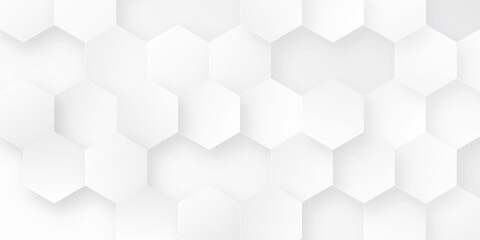 Naklejka na ściany i meble hexagon concept design abstract technology background vector EPS, Abstract white hexagon concept background, soft white background. 