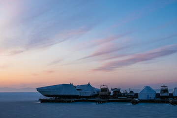 Obraz premium sunset at the sea
