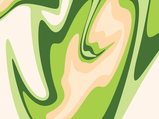 An illustration of abstract green and cream oil paint texture