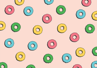 Simple background with colorful candy pattern