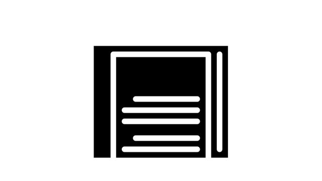 Privacy Policy Protect glyph icon animation. Biometric Data Protection And Privacy Police, Digital Portrait And Encryption Key