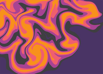 An illustration of abstract purple, pink and yellow oil paint texture