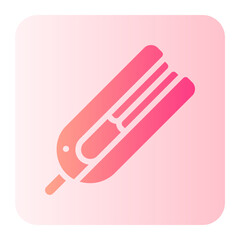 hair iron gradient icon