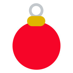 Red christmas ball icon. Vector illustration. Christmas ball vector icon for web design.