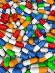 Capsule pills background