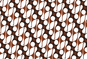 An illustration of famous Batik from Indonesia, known as Batik Parang