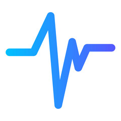 heart beat gradient icon