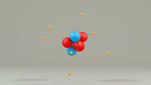 Atomic structure movement 3D loop animation