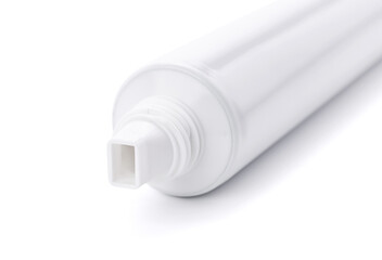 white tube for toothpaste or cosmetic product design mock-up isolated on white background