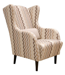 Armchair isolated on white background. View 2. Including clipping path