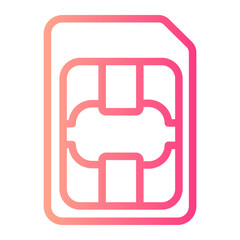 sim card gradient icon
