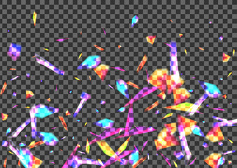 Violet Twinkle Background Transparent Vector. Particle Splash Design. Yellow Year Texture. Pink Explosion. Bokeh Digital Card.