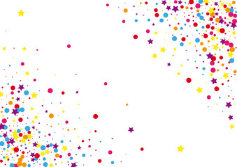 Yellow Element Dot Background. Surprise Star Illustration. Pink Confetti Design Decoration. Fiesta Circle Illustration.