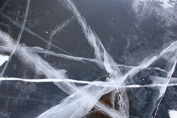 texture ice bubbles air baikal gas hydrogen sulfide nature winter background