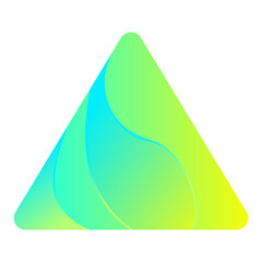 Green triangle logo with gradient