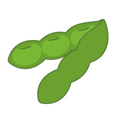 flat edamame clipart icon animated vector design soy bean
