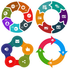 Business infographics. Set of pie chart	