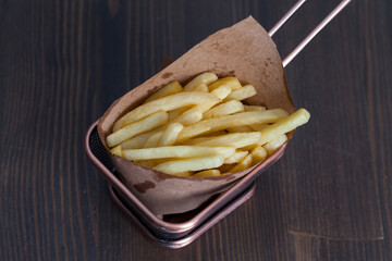 deep fried baked french fries, fast-cooked french fries