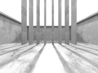 Abstract architecture interior background. Empty concrete room
