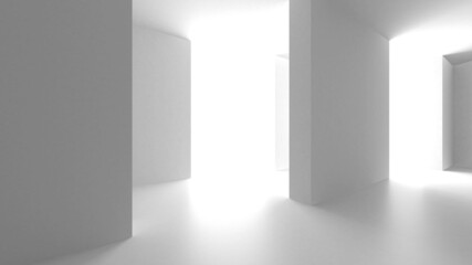 Obraz premium Abstract White Architecture Design Concept