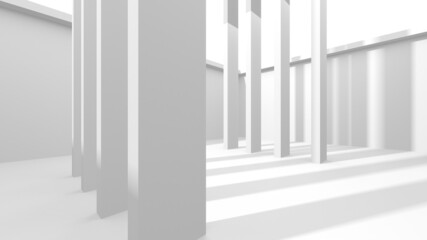 White Modern Background. Abstract Building Concept