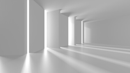 Abstract White Architecture Design Concept