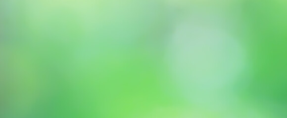 green background, panoramic view long blurred gradient green summer abstract