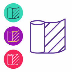 Set line Wallpaper icon isolated on white background. Set icons colorful. Vector