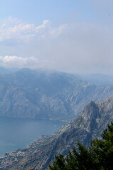 Top view of the Bay of Kotor