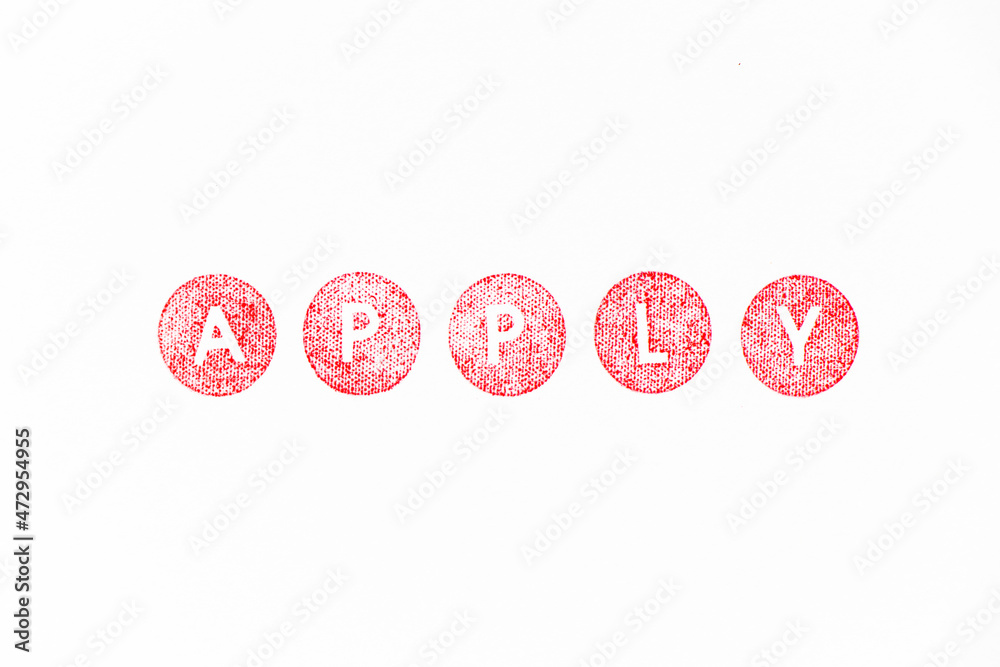 Canvas Prints Red color rubber stamp in word apply on white paper background