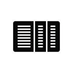 Black solid icon for cumulative