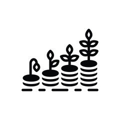 Black solid icon for cumulative