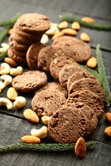 Homemade oven fresh dry fruits , cashew nuts, almond cookies.