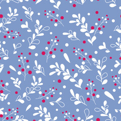 seamless pattern with christmas twigs