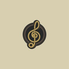 vintage music logo, tone. vector illustration for business logo or icon