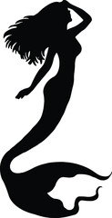Mermaid Silhouettes Bundle SVG Mermaid Vector