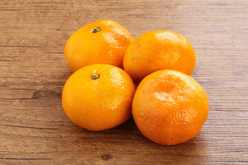 Fresh ripe juicy yellow mandarin